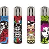 Clipper Lighters with Calaca Design, Pack of 4
