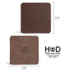 Hide & Drink Leather Coasters Set of 8, Premium Leather