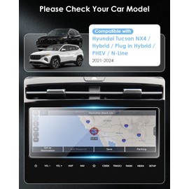 WEIPIN Kompatibel mit Hyundai Tucson NX4 2022 2023 Navigation Schutzfolie, Glas Displayschutzfolie für Tucson 2023 10,25 Zoll GPS Glasfolie-Displayschutz, 9H Anti-Kratzen