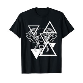 Elephant Triangle t shirt - Geometric Shape Tee
