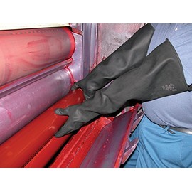 Glove Club Industrial Black Rubber Gauntlets Extra Long - 1 Pair