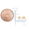 10K Yellow Gold Ball Stud Earrings, 6mm