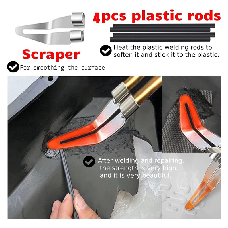 Plastic Welder,2 in 1 Plastic Welding Repair Kit with 1000pcs