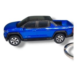 Llavero Metal Matchbox Chevy Silverado 2024 Original Azul