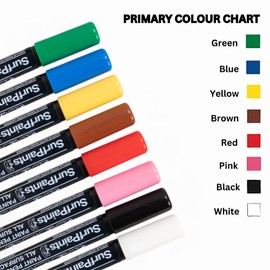 Surfpaints Primary 8 Pack Set Acrylic Paint Pens