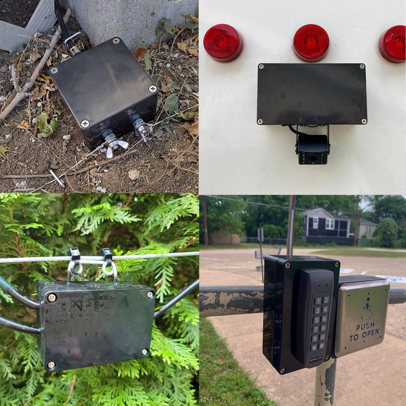 Therlan Junction Box Black Waterproof IP65, Electronic Housing Junction Box