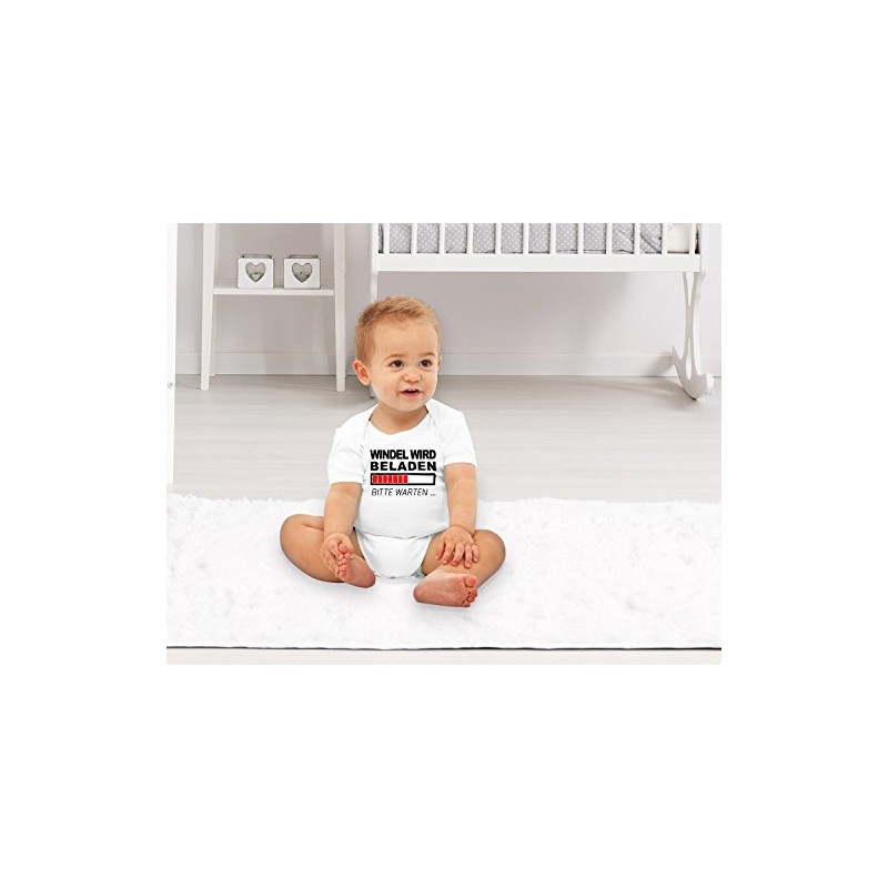 MoonWorks Funny Baby Bodysuit with German Print, Cotton, Short Sleeve
