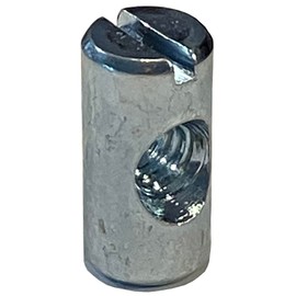 1/4"-20 Thread 3/4" High x 3/8" Diameter (Nominal Dimensions) Steel Cross Dowel Barrel Nuts 10 per Package