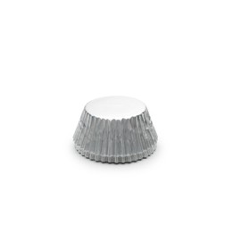 Fox Run Silver Foil Disposable Bake Cups, 3 x 3 x 1.25 inches, White