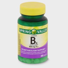 Vitamina B6 100mg Premium Metabolismo 250 Tabletas Eg B52 Sabor Sin Sabor