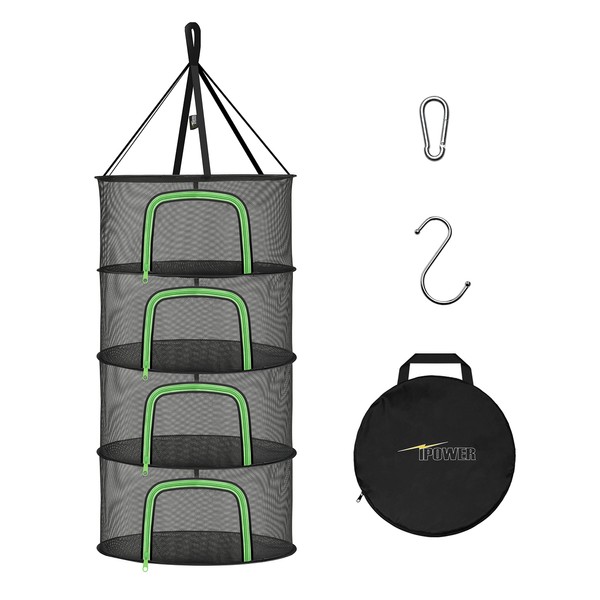 iPower Herb Drying Rack 4-Layer 2-Feet Hanging Mesh Net Dryer
