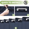 WONICY Extra Long No Hook Shower Curtain with Snap in