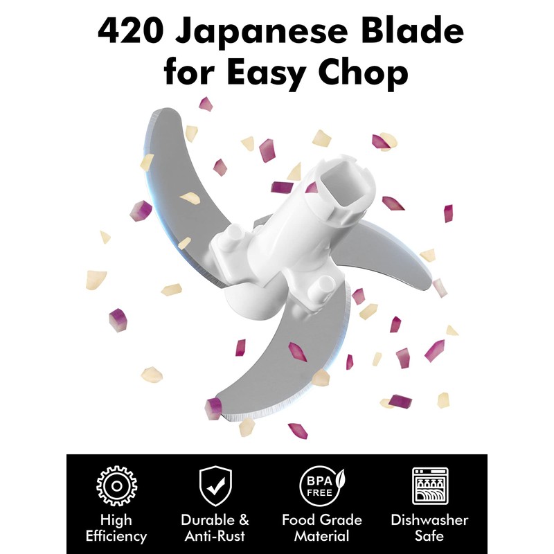 GDL Food Chopper, Pull Onion Chopper Dicer, Hand Powered Food