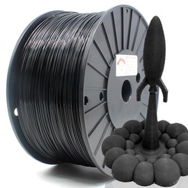 RepRapper Black PLA Filament for 3D Printer & 3D Pen 1.75mm (± 0.03mm) 6.6lb (3kg)
