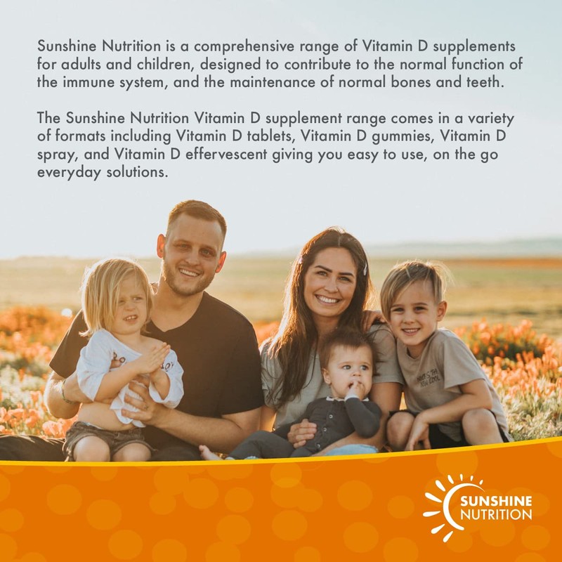 Sunshine Nutrition Vitamin D Effervescent Tablets - Dissolvable High Strength