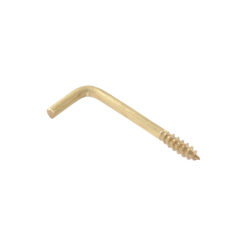 The Hillman Group 9441 Brass Square Bend Hook, 0.106 x