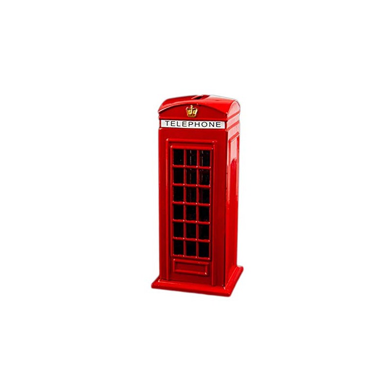 London Red Telephone Box Money Coins Bank Made of Die