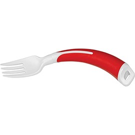 Aidapt Curved/Angled Fork (Right Handed) for use by The Elderly, Those with a Poor Grip or Limited Wrist Movement and Those Suffering with Parkinson's Disease and Arthritis. More Comfortable Dining