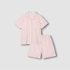 JAJU [JAJU] Women's Seersucker 5/10 Sleeve Pajama Set_Light Pink