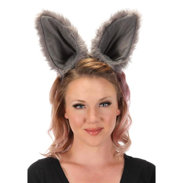 Deluxe Wolf Ears Headband Standard Gray
