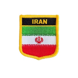 Uijokdef 1 PCS（2.76x2.36 inch） Iran Flag Patches Iron On or Sew On Embroidered Tactical Military National Iran Patch (Iran)