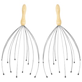 Scalp Massager, 2 Pcs Head Massager with 12 Fingers, Manual Scalp Head Scratcher Hair Massager for Deep Relaxation and Stress Relief