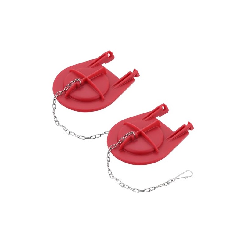 3.5 Inch Red Solid Silicone Toilet Flapper Replacement with Stainless