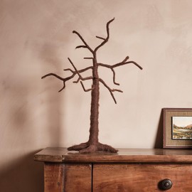 Lights4fun Halloween Artificial Felt Twig Tree Tabletop Centerpiece for Hanging Decorations 50cm
