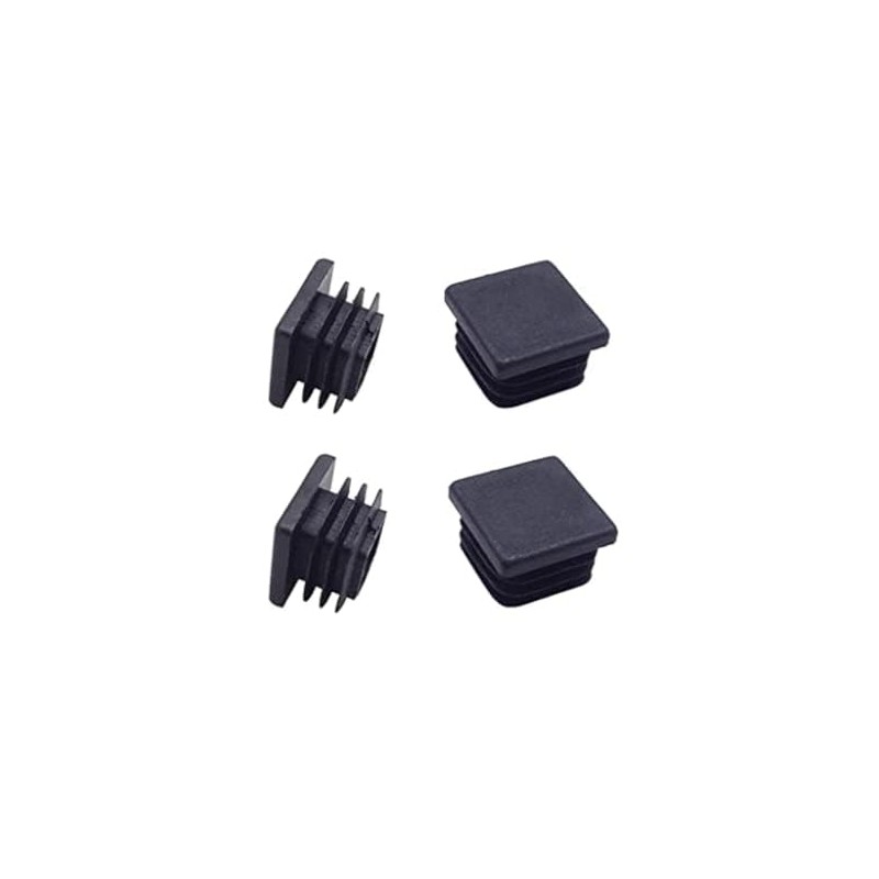 1 Inch (25 mm) Square Plastic Plugs Tubing End Caps