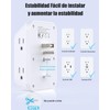 OIOSEN Enchufe múltiples de Pared, Extensor de Enchufe de 6