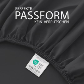 Hausfelder Fitted Sheet, 200 x 200 cm, Black