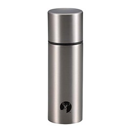 Captain Stag UE-3523 Water Bottle, Direct Drinking, Double Stainless Steel Bottle, Vacuum Insulated, Hot or Cold Insulated, Slim Bottle, Ultra Compact, 5.9 fl oz (150 ml), Silver