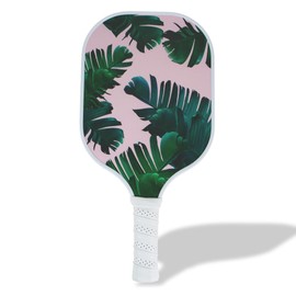 Sonix | Stylish Premium Pickleball Paddle | Fiberglass Surface, Non-Slip Cushion Grip| Single Pickle Ball Racket | Palm Leaves Print | Bahama