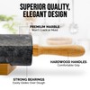 Zulay Kitchen 17-Inch Marble Rolling Pin With Stand - Polished
