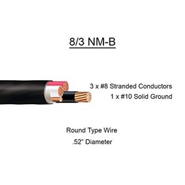 8/3 NM-B x 35' Non-Metallic Electrical Cable