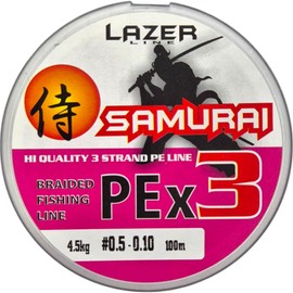 LAZER LINE Fishing Line Braided PE X3 100 m Diameter 0.10 mm Test 4.5 kg - Braided Line Triple - Fishing Tendon - Braided Fishing Line - Round Braided Fishing Lines - Fishing for Carp Pike Perch