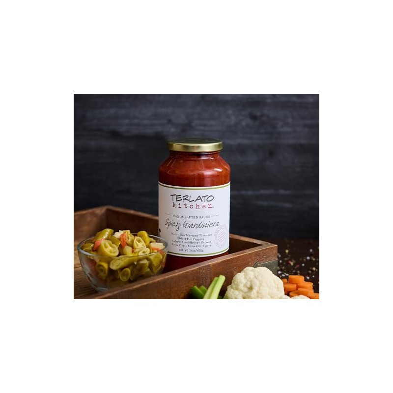 Terlato Kitchen Spicy Giardiniera Pasta Sauce, 24 oz, 2 Pack