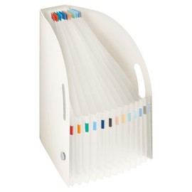 Lihit Lab F7690-0 Document Box, A4, Vertical, White