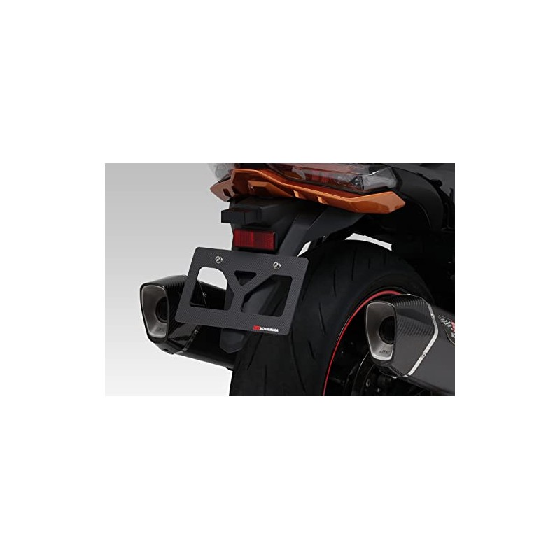 YOSHIMURA 599-021-0001 Carbon License Plate Holder for 126cc and Up