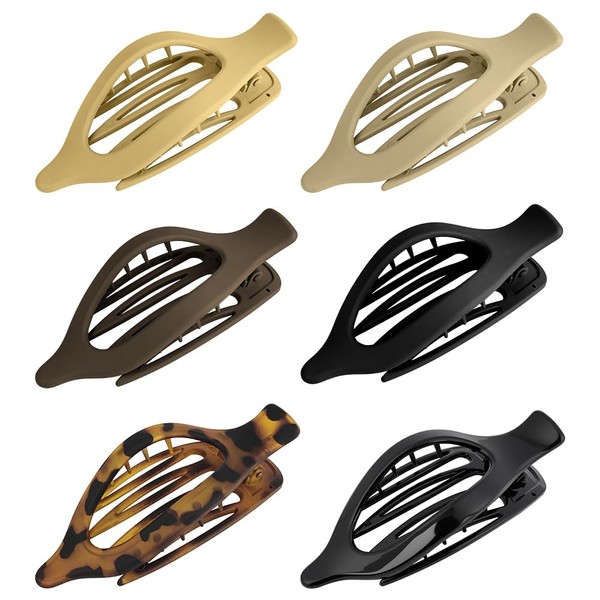 LOPHE Hair Claws, 6 Pcs Ergonomic Curved Hair Claw Clips