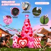 Spinosaurus 8FT Valentine Inflatables Outdoor Decorations,Inflatable Heart Tree with Light