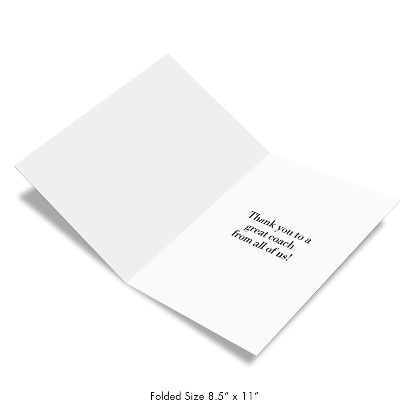 NobleWorks, Memorable Coach - Jumbo Coach Thank You Card (8.5