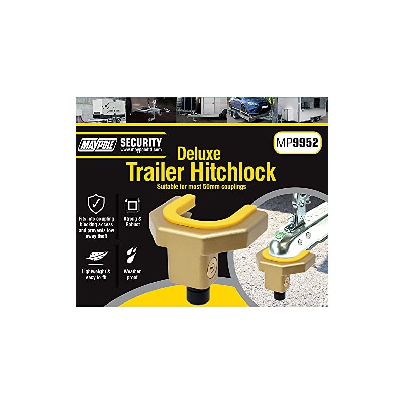 Maypole Deluxe Trailer & Caravan Coupling Lock Suitable for 50