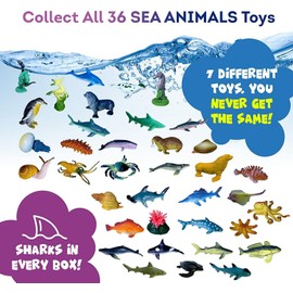 Relaxcation 6 Bath Bombs Gift Set for Kids SEA ANIMALS Toys inside -All Natural Ingredients