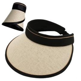 FDRJKN Sun Visors for Women, Sun Hat, Sunhats for Women UK, Beach Hat, for Running, Golf, Beach & Outdoor Activities White