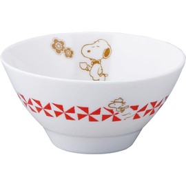 Peanuts SN1901-312 Snoopy Rice Bowl, Nostalgia Series, Rice, Made in Japan, Yamaka Shoten