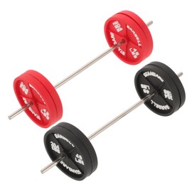 ibasenice 2pcs Miniature Dollhouse Gym Decoration Lifelike Barbell Toys Doll House Sports Models Mini House Accessories Cute Mini Barbell For Realistic Workout Scenes