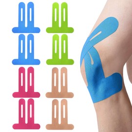 Kinesiology Tape Knee,8 PCS of Knee Tape,Knee Tapes for Knee Pain,Provide Support and Stability for Muscles,Breathable and Waterproof,Suitable for Running,Cycling,Basketball,Etc.(Color Mix and Match)