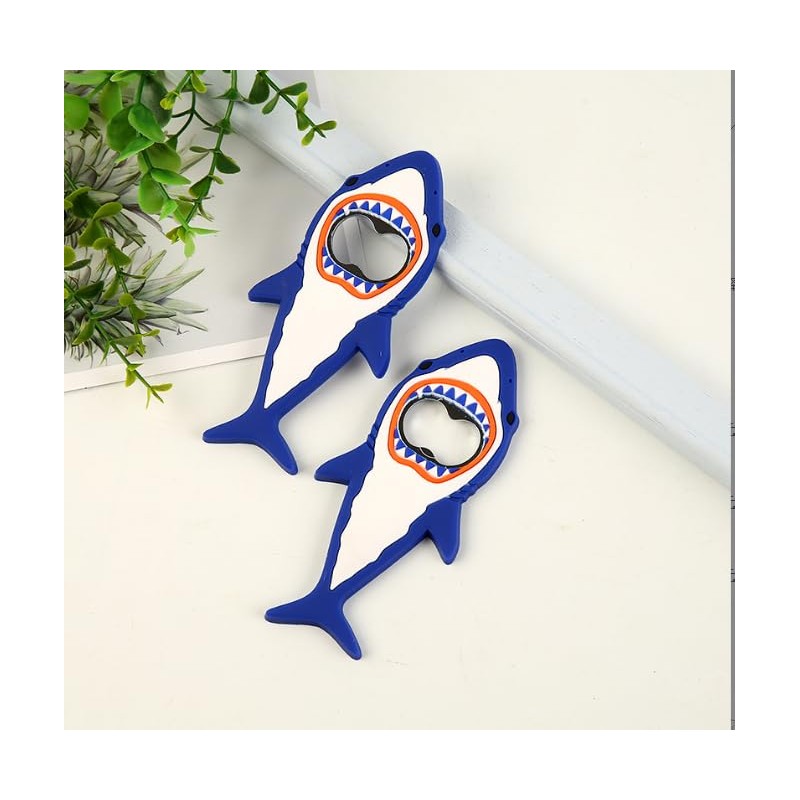 A-ITEM Shark Bottle Opener, Blue, Bottle, Magnet, Fridge, Funny, Cute,