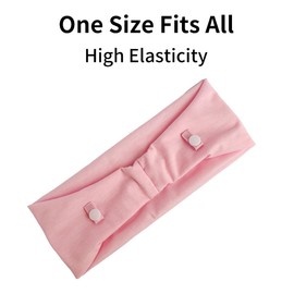 Comfortable Oxygen Nasal Cannula Ear Protector, Headband/Hairband for Oxygen Nasal Cannula, Elastic Breathable Oxygen Cannula Headband to Prevent Ear Soreness (Pink)
